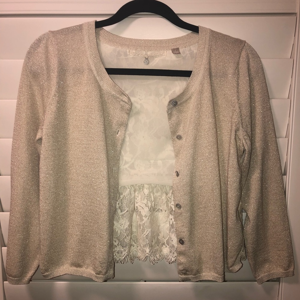 Free People Laced Cardigan